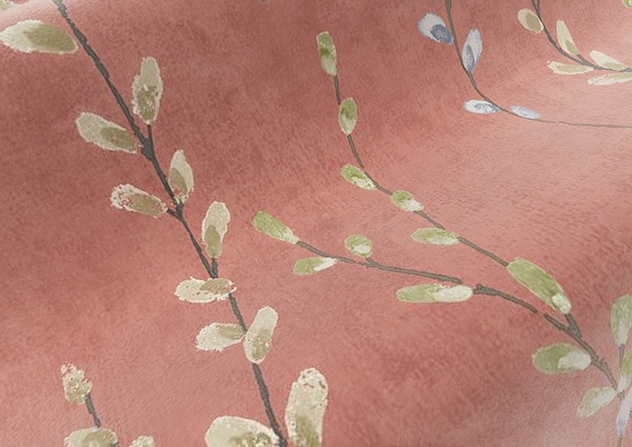 Willow Field, French Coral - Twist&Fit Roman Blind - Image 4